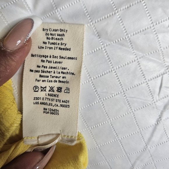 NEW Lagence Nikita Wide Leg Crepe Pants in Light Maiz Yellow SZ XL - Picture 8 of 8